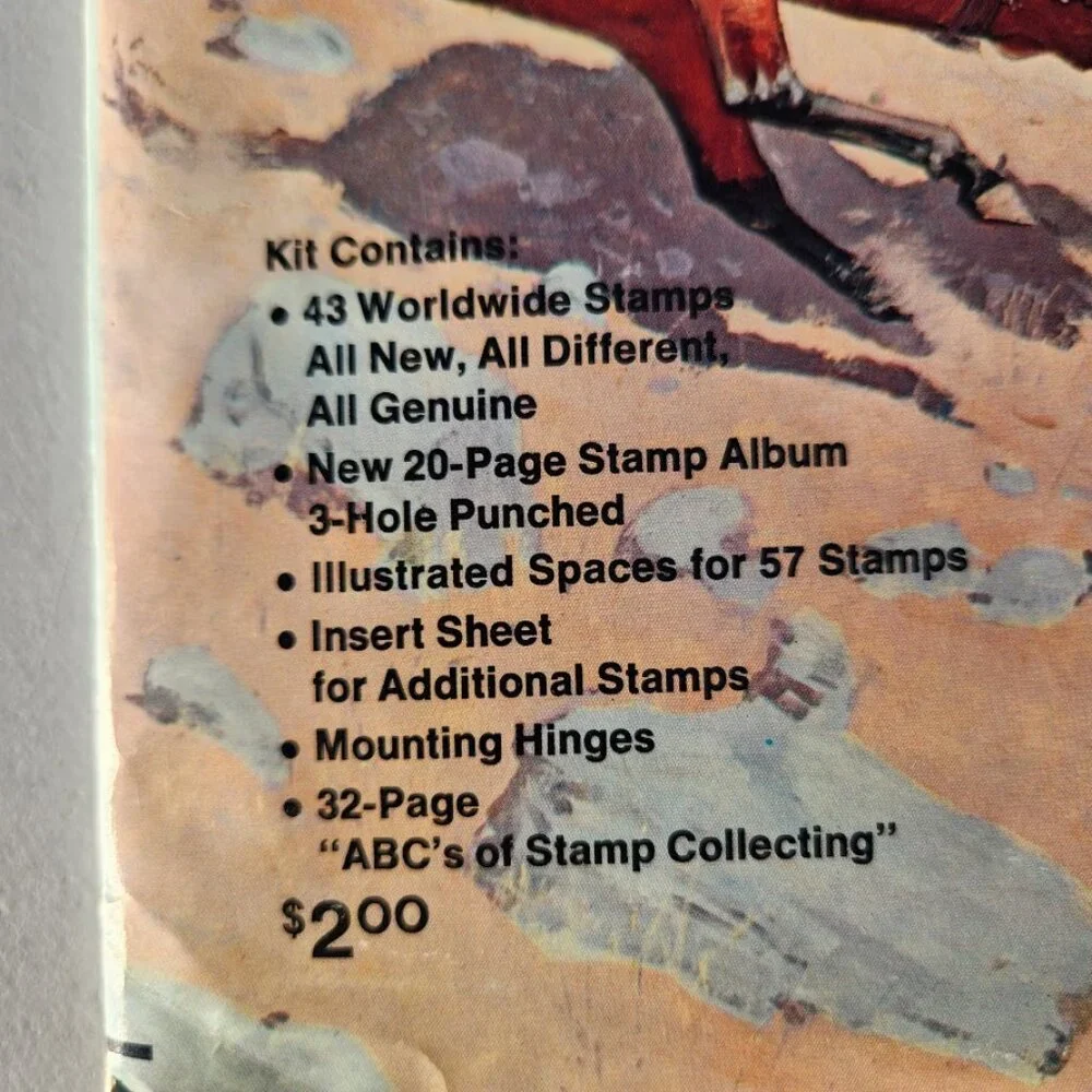 New Masterworks Stamp Collecting Kit 43 Stamps Album book VINTAGE from the USPS